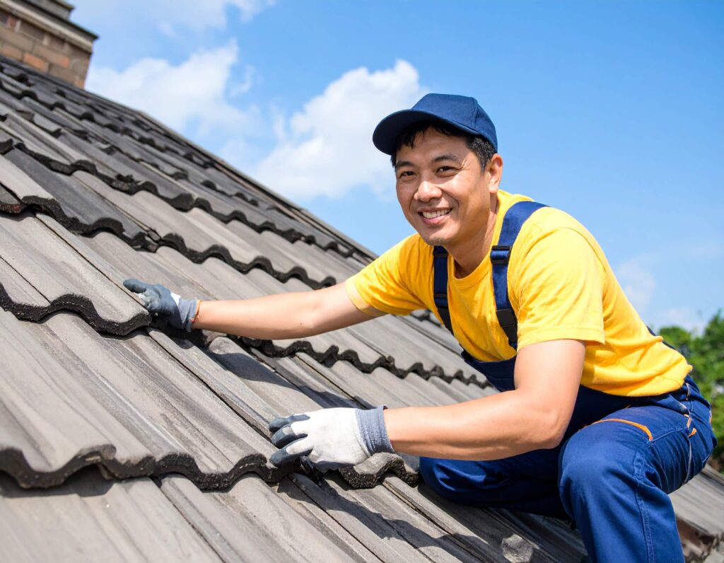 roofer on the roof